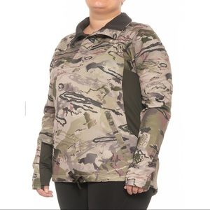 NWT $100 Under Armour women’s threadborne stir fleece camp shirt top 2XL